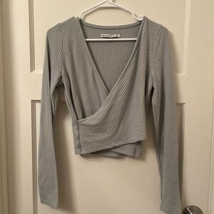 Light pastel green long sleeve top